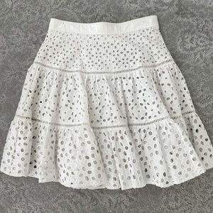 Rebecca Taylor white eyelet skirt